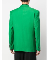 Мужской зеленый двубортный пиджак от CANAKU