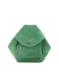 Женский зеленый замшевый рюкзак от Manu Atelier