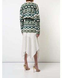 Женский зеленый кардиган с принтом от Altuzarra