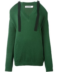 Женский зеленый кашемировый свитер от Jil Sander