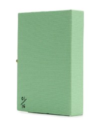Зеленый клатч из плотной ткани от Olympia Le-Tan