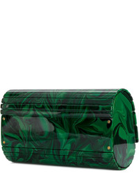 Зеленый клатч с принтом от Elie Saab