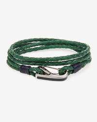 Зеленый кожаный браслет