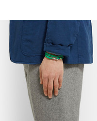 Мужской зеленый кожаный браслет от Miansai