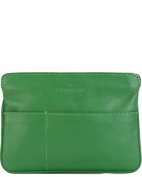 Зеленый кожаный клатч от A.F.Vandevorst