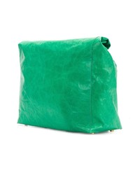 Зеленый кожаный клатч от Simon Miller