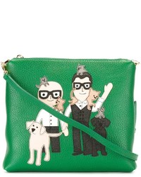 Зеленый кожаный клатч от Dolce & Gabbana