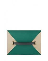 Зеленый кожаный клатч от Fetiche