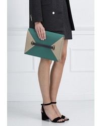 Зеленый кожаный клатч от Fetiche