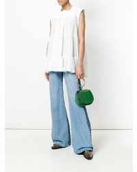 Зеленый кожаный клатч от Chloé