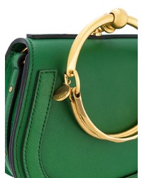 Зеленый кожаный клатч от Chloé