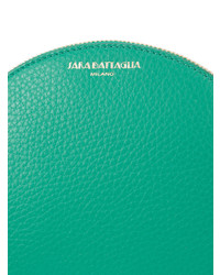 Зеленый кожаный клатч от Sara Battaglia