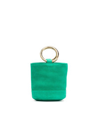Зеленый кожаный клатч от Simon Miller