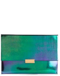 Зеленый кожаный клатч от Stella McCartney