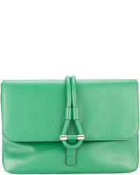 Зеленый кожаный клатч от Tila March
