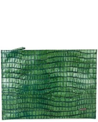 Зеленый кожаный клатч от Zanellato