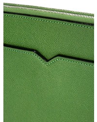Мужской зеленый кожаный мужской клатч от Valextra