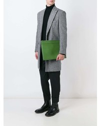 Мужской зеленый кожаный мужской клатч от Valextra