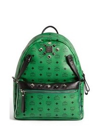 Зеленый кожаный рюкзак