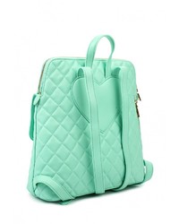 Женский зеленый кожаный рюкзак от Love Moschino
