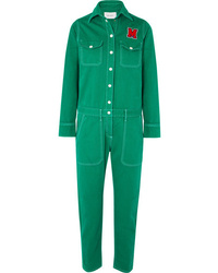 Зеленый комбинезон с вышивкой от Mira Mikati