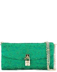 Зеленый кружевной клатч от Dolce & Gabbana