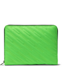 Зеленый мужской клатч из плотной ткани