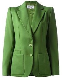Женский зеленый пиджак от Yves Saint Laurent