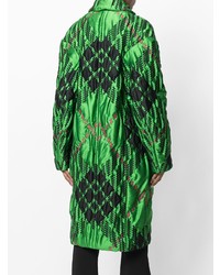 Женский зеленый пуховик с принтом от Marni