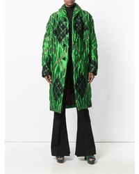 Женский зеленый пуховик с принтом от Marni