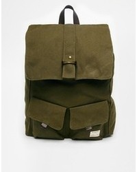 Мужской зеленый рюкзак из плотной ткани от Selected