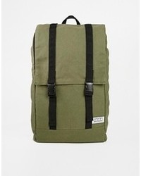 Мужской зеленый рюкзак из плотной ткани
