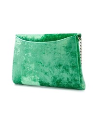 Зеленый сатиновый клатч от Tyler Ellis