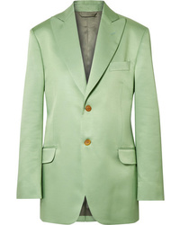 Зеленый сатиновый пиджак