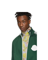 Мужской зеленый свитер на молнии от Moncler