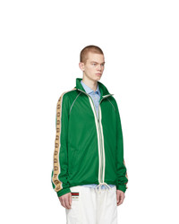 Мужской зеленый свитер на молнии от Gucci