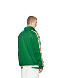 Мужской зеленый свитер на молнии от Gucci