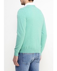 Мужской зеленый свитер с v-образным вырезом от Baon