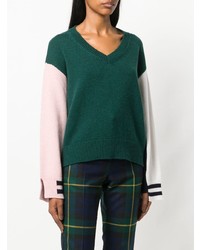 Женский зеленый свитер с v-образным вырезом от MRZ