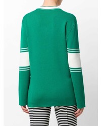 Женский зеленый свитер с v-образным вырезом от RED Valentino