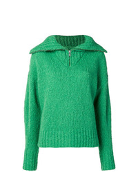 Женский зеленый свитер с v-образным вырезом от Isabel Marant Etoile