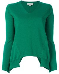 Женский зеленый свитер с v-образным вырезом от Stella McCartney