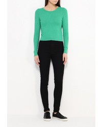 Женский зеленый свитер с v-образным вырезом от Topshop