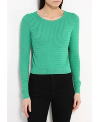 Женский зеленый свитер с v-образным вырезом от Topshop