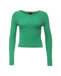 Женский зеленый свитер с v-образным вырезом от Topshop