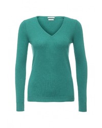 Женский зеленый свитер с v-образным вырезом от United Colors of Benetton