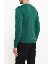 Мужской зеленый свитер с v-образным вырезом от Y.Two