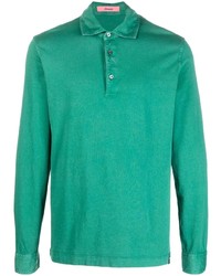 Мужской зеленый свитер с воротником поло от Drumohr