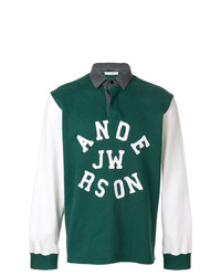 Мужской зеленый свитер с воротником поло от JW Anderson