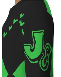 Женский зеленый свитер с круглым вырезом с принтом от Opening Ceremony